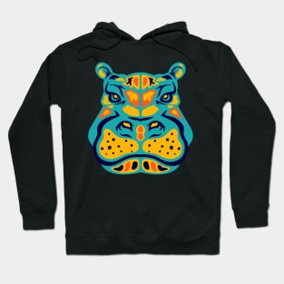 funny hippo art Hoodie